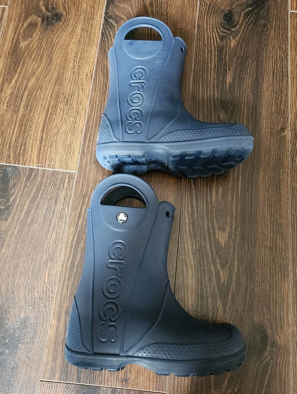 Crocs Waterproof Slip-On Rubber Rain Boots in Blue